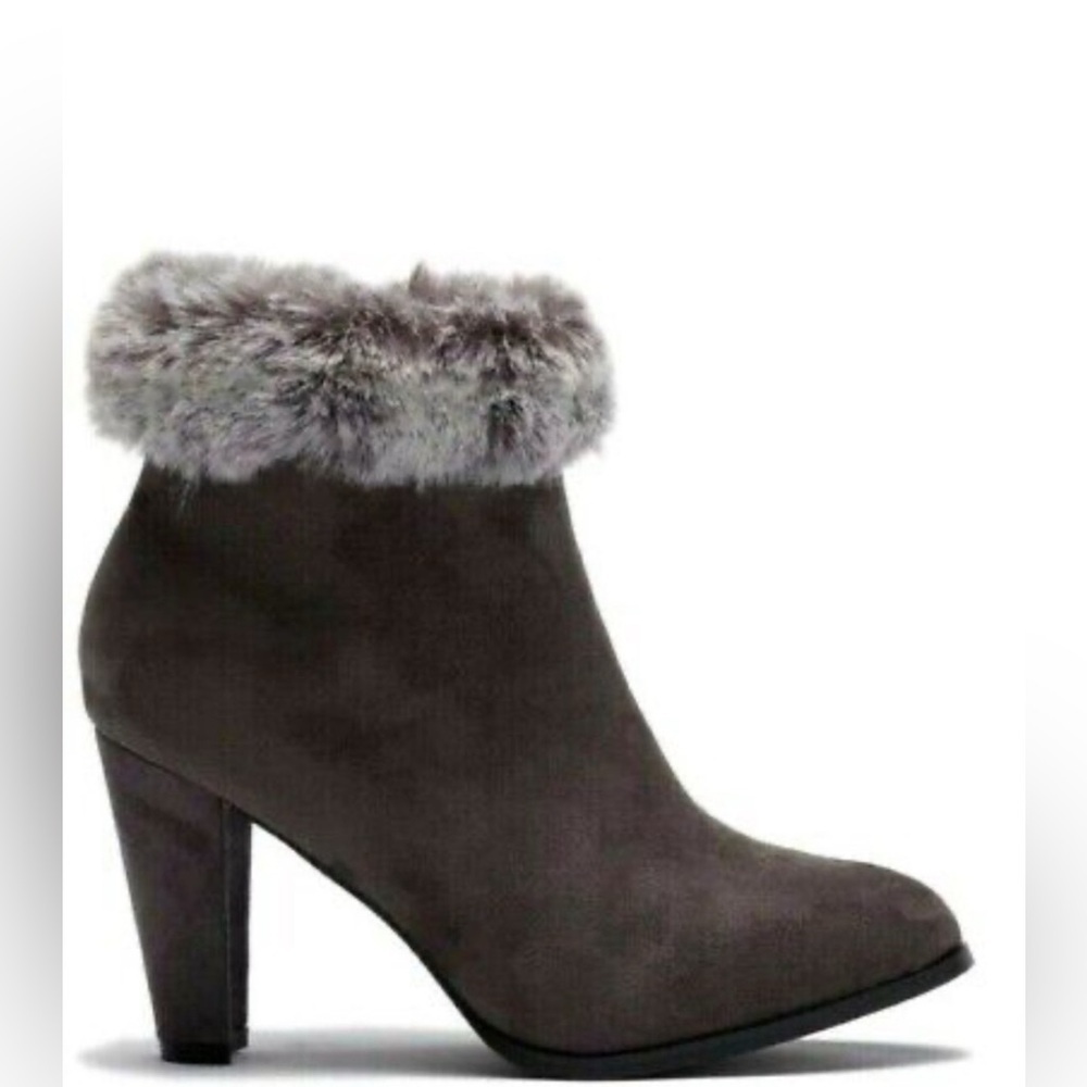 Catherine Malandrino Gray Suede Ankle Boots Size 7.5 - Like New